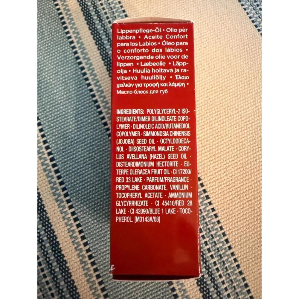NIB Clarins Instant Light Lip Comfort Oil in 08 Blackberry